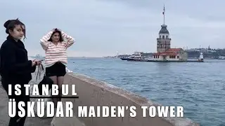 Istanbul &Uuml;sk&uuml;dar Maiden's Tower Walking Tour 31 December 2021 | 4k UHD 60fps