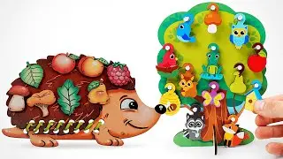 Изучи животных и их любимую еду 🦔🥕🍎