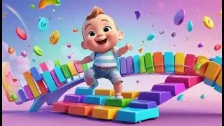 Up and Down Goes Baby Ray | Fun Movement Rhyme for Kids | Learn Directions and Actions