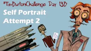 Draw Self Portrait in a #Burtonesque Style 2.0 | #TimBurtonChallenge 💀🦇