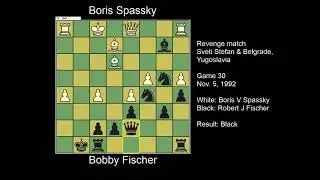 Fischer vs Spassky, Game 30, Yugoslavia Rematch, 1992