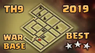 New Town Hall 9 War Base Anti 3 Star (Anti-GoHo, Hogs, Pekka, Witch-Slap) + Replay 2019