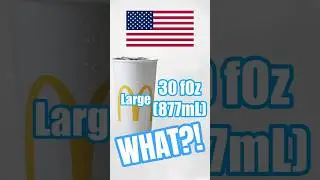 Everything is bigger in America! #shorts #funny #mcdonalds #america