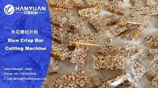 Puffed rice candy bar production line/puffed rice bar machine/rice candy bar cutting machine