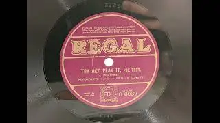 Arthur Schutt - Try And Play It - Regal G-8032 London, August 2, 1923 - Piano Solo