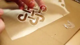 Make stencil with soldering iron