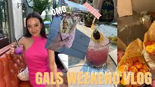 EATING & DRINKING MY WAY ROUND LONDON FOR 10 MINS HEHE | girls weekend vlog | ames banks