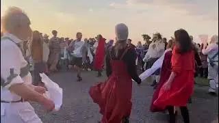 Bonny Green at sunrise, Beltane 2025 (video by Kate Hughes)
