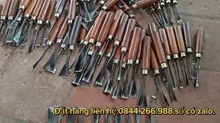 Bộ đục tạo lũa cây cảnh cây bon sai rèn thủ công thép tây đảm bảo lưỡi đục sắc ngọt bén.