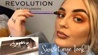 NICE AND EASY SUNSET EYE LOOK USING REVOLUTION SOPH EXTRA SPICE PALLET / CHANTELLE CHATERS
