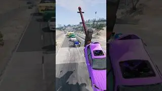 Big & Small Colorful Cars vs Rotating Hammer #7 | BeamNG.drive