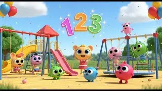 Learn 123 at the Playground Fun 🛝⚽🎠 | Learn Numbers for Kids | Fun Educational Video