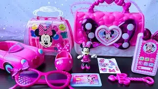 8 Minutes Satisfying with Unboxing Disney Junior Minnie Mouse Bag Set ASMR