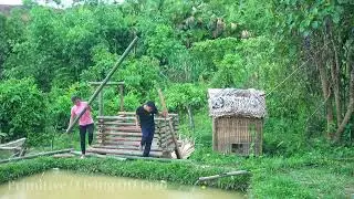 Build Pigsty To Raise Black Pigs, Wild Boars - Couple Build Farm Life - Living Off Grid
