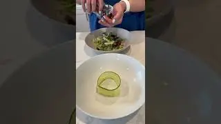 Make a finedining plate with a salad kit. #recipe #salad #saladkit #finedining #plating