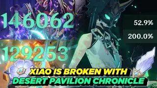 Xiao With New Desert Pavilion Chronicle Artifact Quick Damage Test | Genshin Impact