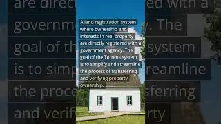 Torrens System #realestateagency  #realestateinvesting #realestatebrokerage #realestateagent