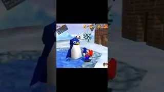 Super Mario 64 Lil Penguin Lost Star Part 2 on Cool Cool Mountain #supermario64 #mario #n64 #gaming