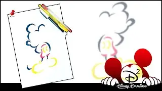 Learn How to Draw Mickey Mouse Silhouette Color Svg - Disney Drawing | Disney Character Drawing