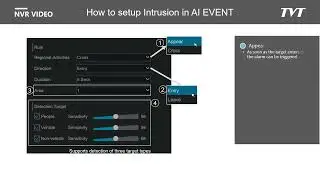 how to setup intrusion alarm 🚨 setting from tvt NVR and DVR