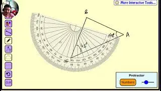 The sum of angles of the triangle is 180&deg;.