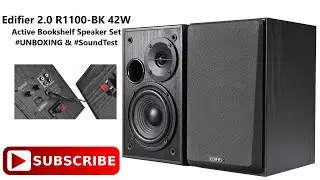 Edifier R1100-BK 2.0 42W Active Bookshelf Speaker Set / Top Budget PC Speakers  #UNBOXING #SoundTest