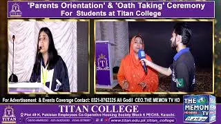 Aliya Sarim Burney  Exclusive Interview At 'Oath Taking' Ceremony For Students At Titan College