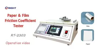 Paper & Film Friction Coefficient Tester -- RT-2303