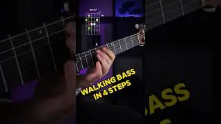 Walking bass in 4 steps #gitarchords