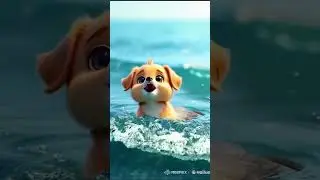 Cute puppy in the sea😍🌊🐕#cutedog #ocean#puppy#viral#shorts
