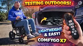 Can a 35-LB Electric Wheelchair Handle Outdoors? ComfyGo X-7 Action Review