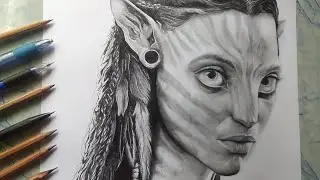 drawing Neytiri | Avatar 2 | Black Fierce