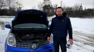 Установка LED ламп на Nissan Note 2007 года, тест сравнение света