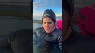 Winter swims at their best ❄️ #coldwaterswimming #plussize #winterswimming