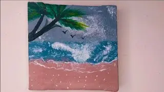 How to paint a ocean Escape with acrylic painting techniques 