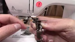 Brother SE625 Attaching the Embroidery Sewing Foot, there is a trick