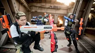 LTT Game Nerf War: Nerf Guns Hero SEAL X Wipes Out Gang&rsquo;s Secret Arsenal!