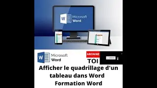 Afficher le quadrillage d'un tableau dans Word   Formation Word Marseille