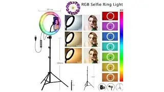 RGB Ring Light 33 cm avec Tripod 2 m pour YouTube  Tiktok