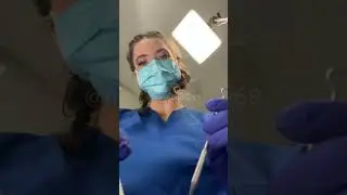 POV Dental Exam Blue Gloves and Scrubs