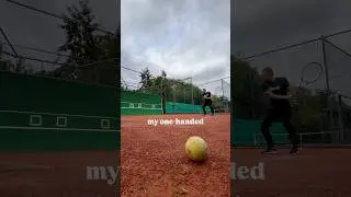Do you play with a one-handed or a double-handed backhand?