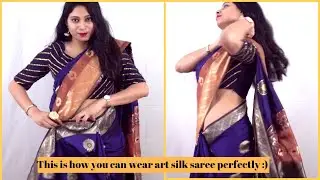 How to wear khadi saree perfectly || Party Saree Draping Ideas To Look Slim & Tall In Proper Pleats