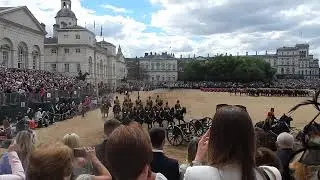 Trooping the Colonels Review 28th May 2022-Mounted Troops rank past at the trot,music the 'Keel Row'
