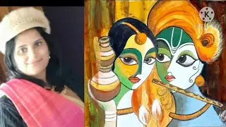 How to paint Radha Krishna painting/Radha Krishna warli art for beginners..