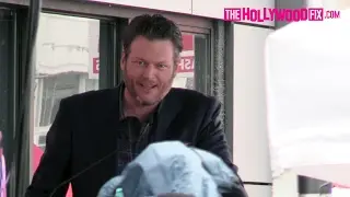 Blake Shelton Speaks At Adam Levine's Hollywood Walk Of Fame Ceremony 2.10.17