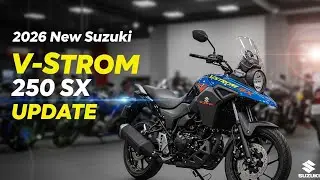 Обновленная версия Suzuki V-Strom 250 SX 2026 года &ndash; идеальный легкий мотоцикл для приключений ст...