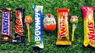 ASMR Most Popular Chocolats / some lots of colorful rainbow lollipop candy / unpacking chocolate eat