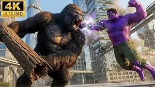 King Kong vs Purple Hulk – The Ultimate Battle of Super Strength | The Punch That Shook the Earth