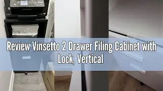 Review Vinsetto 2 Drawer Filing Cabinet with Lock, Vertical File Cabinet with Wheels, Mobile Office