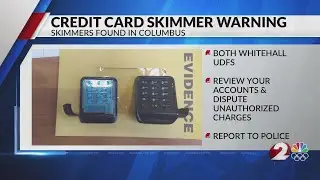 Credit card skimmer warning